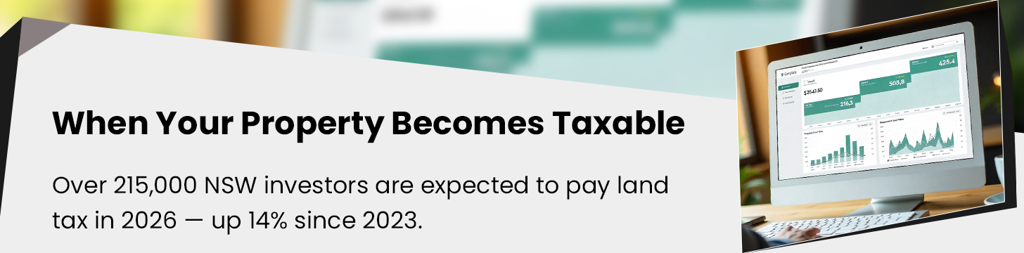 Determining when an investment property is liable for the 2026 land tax threshold