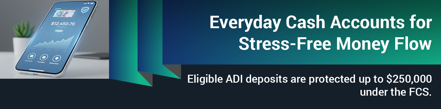ADI cash accounts for everyday cash flow and low-stakes money management